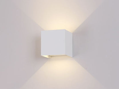 Aplique Led Cuadrado Doble Dirigible Luz Cálida 6w Color Blanco - Deus Group 