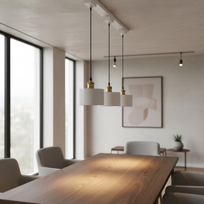 Pack 3 Foco Monofásico Lámpara Techo Riel Colgante Elegante