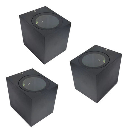 Pack 3 Aplique Led Kapelle Ip54 Simple Gu10 Konnergie Deus - Deus Group 