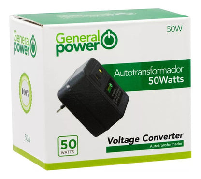 Auto Transformador Corriente 220v A 110v 50 Watts Portátil - Deus Group 