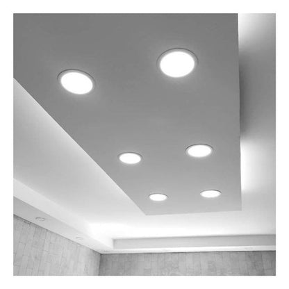 Panel Sobrepuesto Bio Negro Redondo 24w Calido Neutro Frio - Deus Group