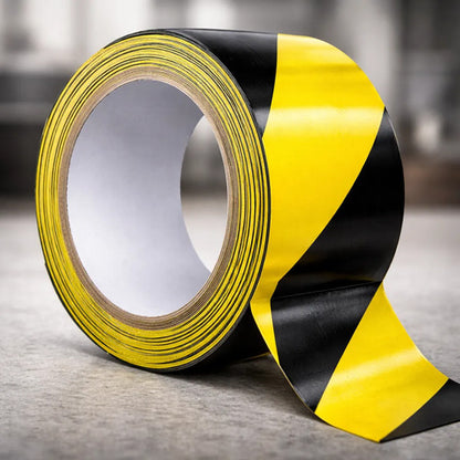 Cinta Demarcación Peligro Amarilla Negra 50mm X 33m Cebra Amarillo/negro Liso
