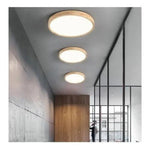 Panel Plafón Led Borde Madera Sobrepuesto  Moderno 40cm 76w - Deus Group