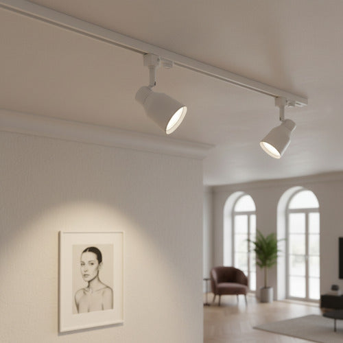 Pack 3 Foco Monofásico Lámpara Techo Riel Muro Elegante Gu10