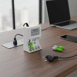 Cargador Con 4 Pilas De Litio Recargables Aaa 1200mah