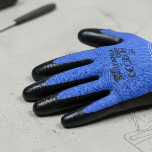 Guantes Nitrilo Flex Rugoso De Alta Resistencia Y Agarre