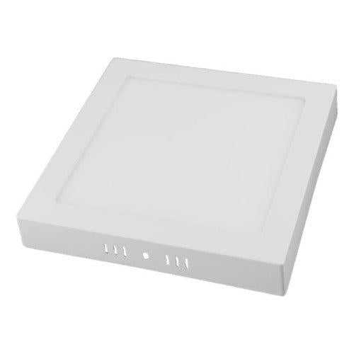 Panel Led Plafon Sobrepuesto Cuadrado 12w Calido Neutro Frio - Deus Group