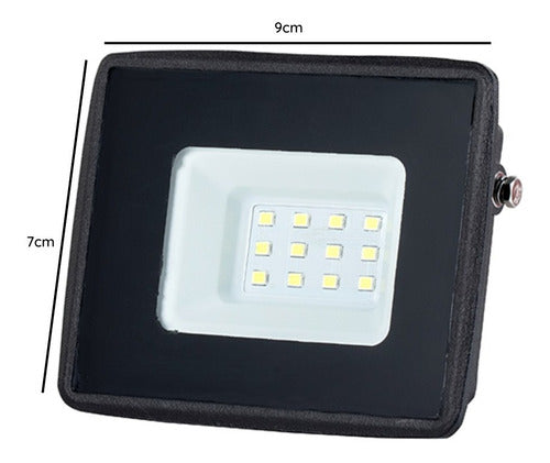 Foco Proyector Led 10w Exterior Pack 5 Unidades Color De La Carcasa Negro Color De La Luz Blanco Frío
