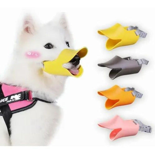 Bozal Protector Seguridad Para Perros Flexible Diseño Pato