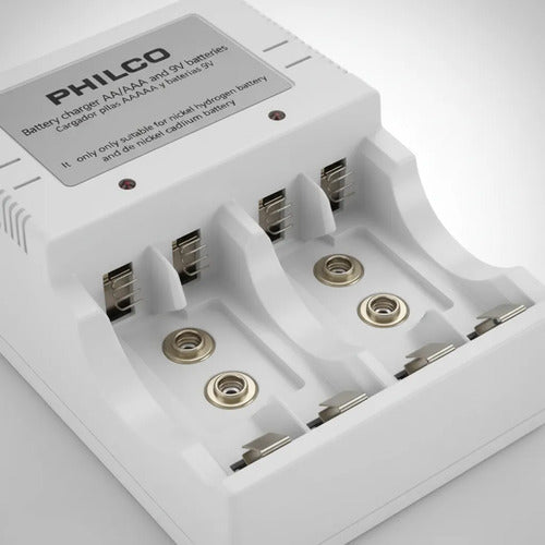 Cargador Con 4 Pilas De Litio Recargables Aaa 1200mah