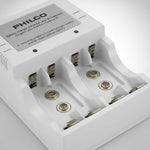 Cargador Con 4 Pilas De Litio Recargables Aaa 1200mah