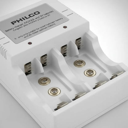 Cargador Con 4 Pilas De Litio Recargables Aaa 1200mah