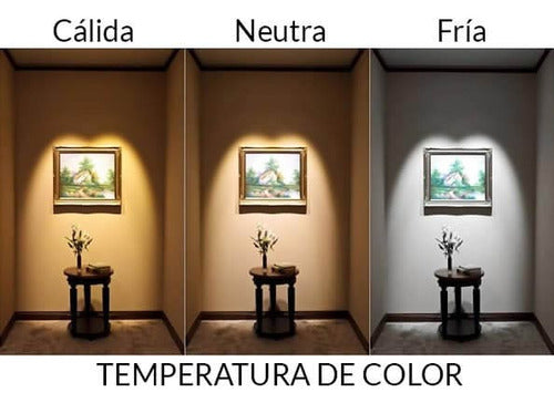 Pack 3 Foco Monofásico Lámpara Techo Riel Ampolletas Muro