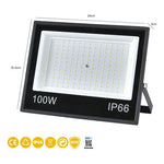 Foco Proyector Area Led 100w Seguridad Exterior Sec 9000lm