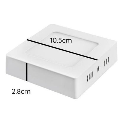 Panel Led Sobrepuesto Plafon Cuadrado 6w Calido Neutro Frio - Deus Group