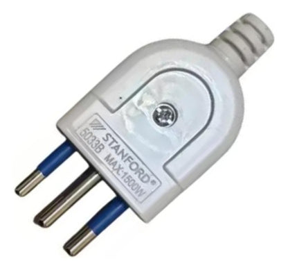 Enchufe Macho Volante 2p + T 10a 1500w 250v Certificado - Deus Group 