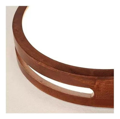 Panel Plafón Led Borde Madera Sobrepuesto  Moderno 40cm Deco - Deus Group 