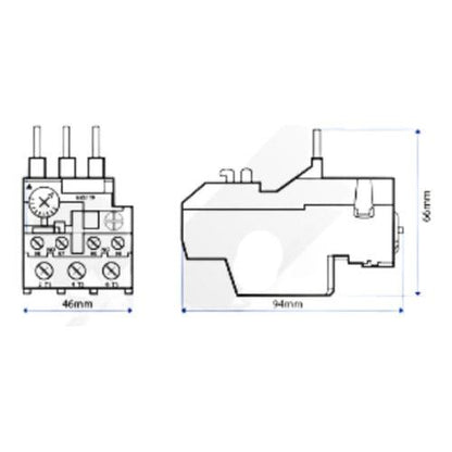 Relé Térmico Para Contactor 7-10a, Ip20 Protector Seguridad - Deus Group 