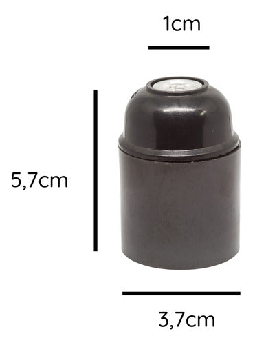 Portalámparas Baquelita Tornillo Soquete E27 250v 10a - Deus Group 