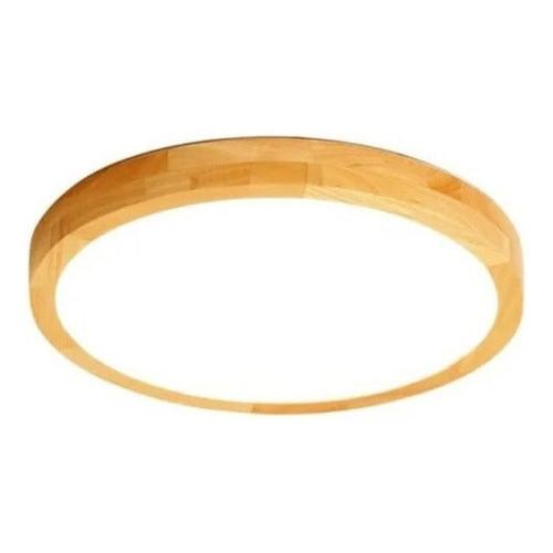Panel Plafón Led Borde Madera Sobrepuesto  Moderno 40cm 76w - Deus Group