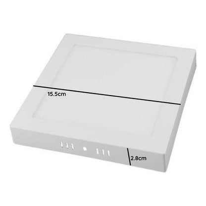 Panel Led Plafon Sobrepuesto Cuadrado 12w Calido Neutro Frio - Deus Group