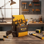 Porta Herramienta Cinturón 9 Bolsillos 10kg Ingco Htbp010128 Amarillo