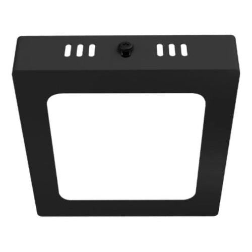 Panel Plafón Led 6w Sobrepuesto Cuadrado Borde Negro - Deus Group