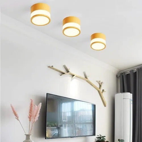 Panel Sobrepuesto Con Vidrio Decorativo Led 7w Luz Fría