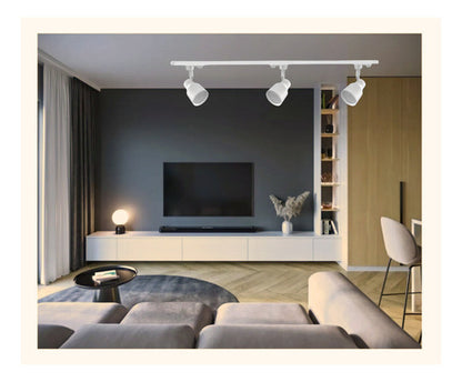 Pack 3 Foco Monofásico Lámpara Techo Riel Muro Elegante Gu10