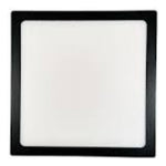 Panel Plafón Led 24w Sobrepuesto Cuadrado Borde Negro - Deus Group