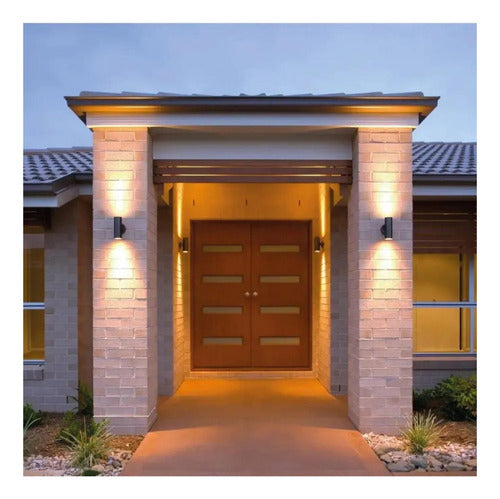 Aplique Led Exterior Kapelle  Ip54 Doble Gu10 Konnergie Deus