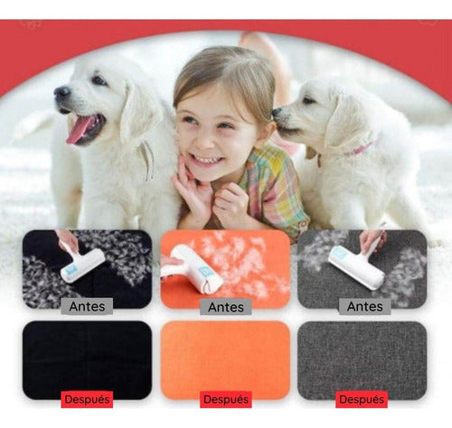 Pack X3 Rodillo Quita Pelo Multiuso Ropa Mascota Saca Pelusa Color Según Stock