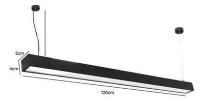 Lampara Moderna Led Lineal Colgante Pendant 24w Negro Blanco - Deus Group 