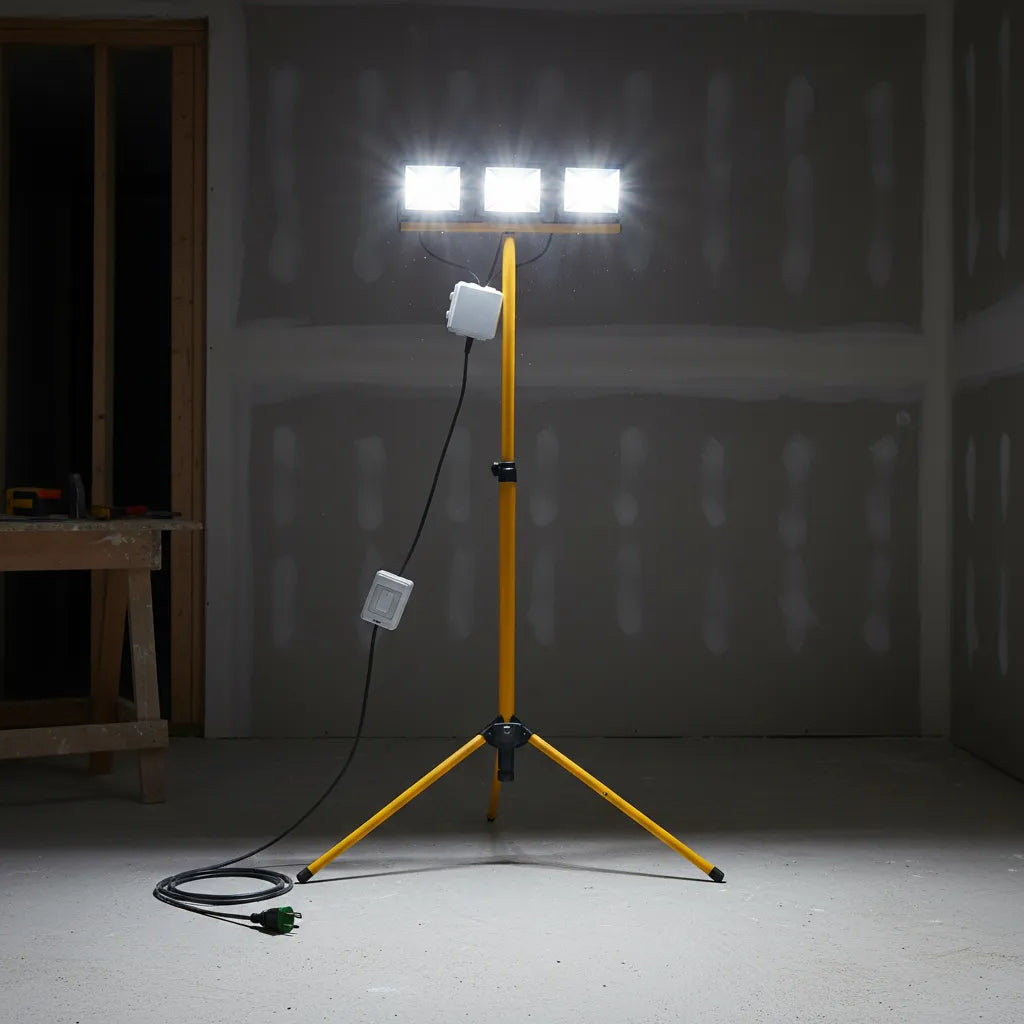 Pack 3 Foco Led 30w Soporte Atril Tripode 150cm + Cableado