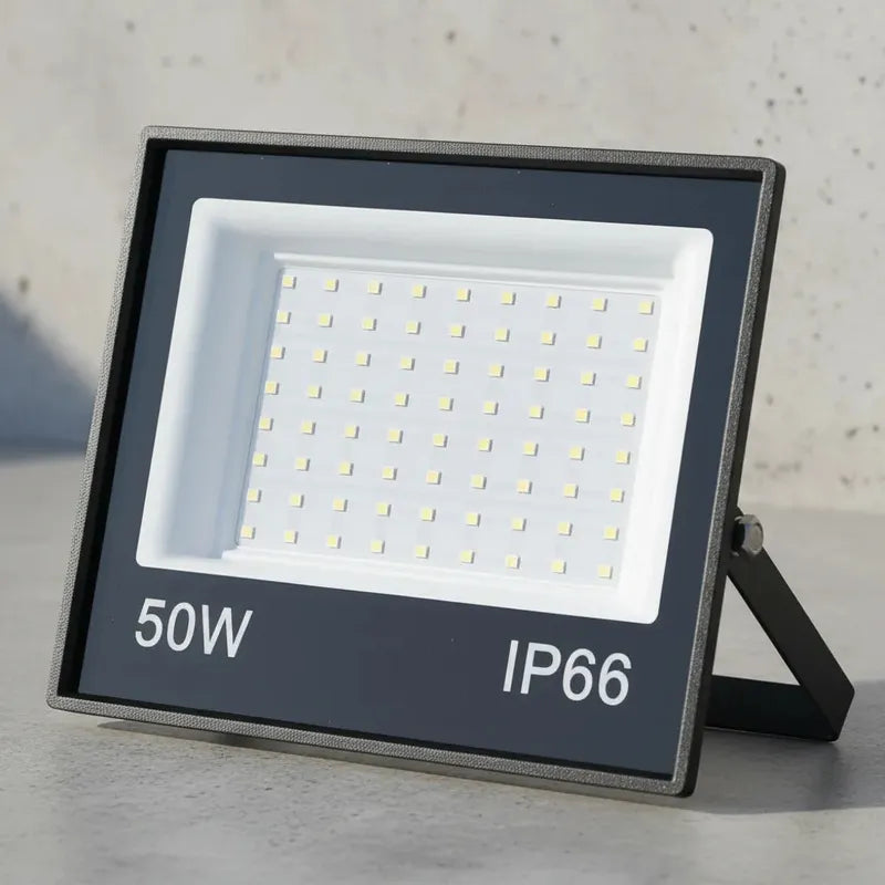 Foco Proyector De Area Led 50w Seguridad Exterior Sec Luz Blanco Frío