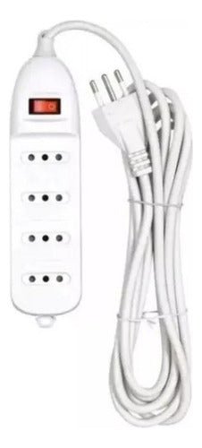 Alargador eléctrico zapatilla 4 posiciones 5 mts SEC