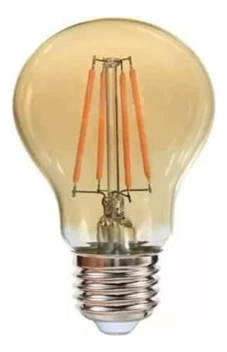 Ampolleta LED A60 Vintage Filamento 8W E27 2700K Ámbar - Mi tienda 
