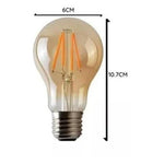 Ampolleta LED A60 Vintage Filamento 8W E27 2700K Ámbar - Mi tienda