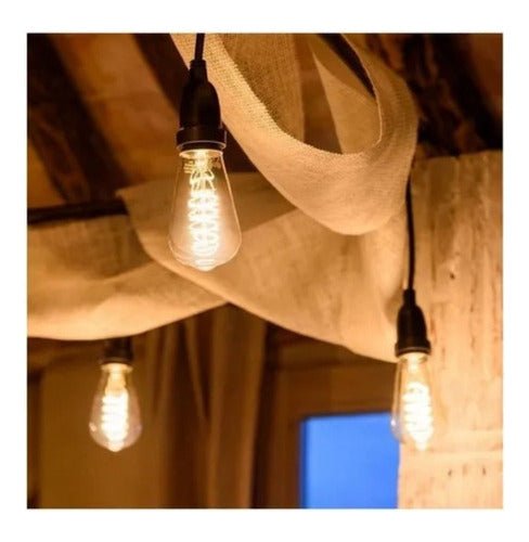 Ampolleta LED Edison Vintage 5W Filamento Espiral E27 Ámbar