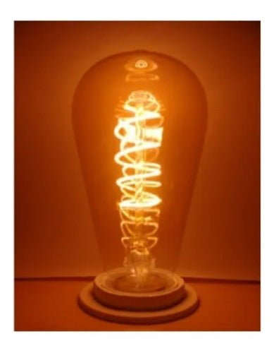 Ampolleta LED Edison Vintage 5W Filamento Espiral E27 Ámbar
