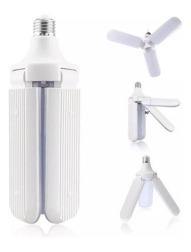 Ampolleta LED Fan 3 Ángulos Ajustable 45W Luz Fría E27