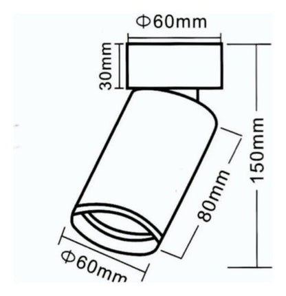 Aplique Blanco Porta Ampolleta Dicroica GU10 Dirigible - Mi tienda 