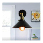 Aplique Lámpara Led Muro Bronce E27 Con Pantalla Decoracion - Mi tienda
