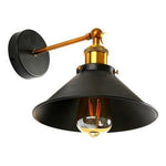 Aplique Lámpara Led Muro Bronce E27 Con Pantalla Decoracion - Mi tienda