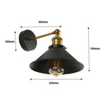 Aplique Lámpara Led Muro Bronce E27 Con Pantalla Decoracion - Mi tienda