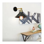 Aplique Lámpara Led Muro Bronce E27 Con Pantalla Decoracion - Mi tienda
