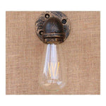 Aplique Lampara Muro Industrial Tubería Agua Tubo E27 Bronce - Mi tienda