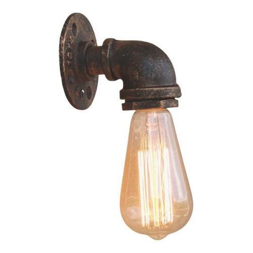 Aplique Lampara Muro Industrial Tubería Agua Tubo E27 Bronce - Mi tienda