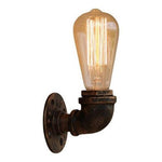 Aplique Lampara Muro Industrial Tubería Agua Tubo E27 Bronce - Mi tienda