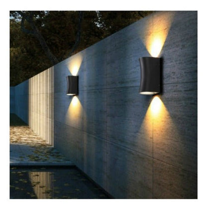 Aplique Lampara Muro Led Doble 2*5w Luz Cálida Exterior - Mi tienda 